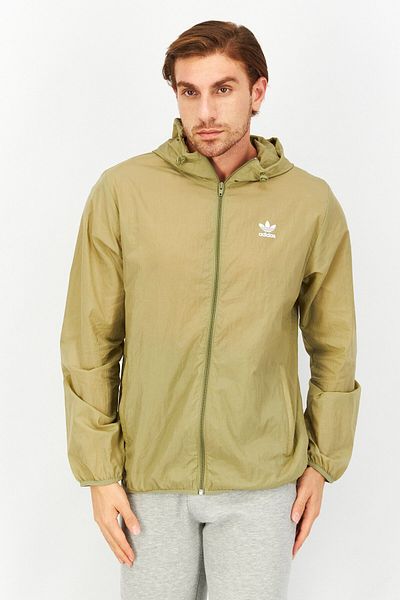 adidas Men Sportswear Fit Brand Logo Training Jacket, Olive