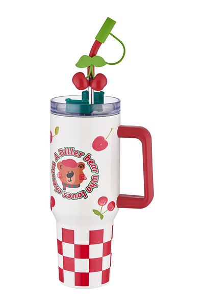 DILLER Steel Thermos Stainless Cherry 1200 ml D9221
