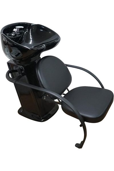 LA PERLA TECH Shampoo Backwash Chair Station Steel Frame Ceramic Basin Hair Wash Bowl for Men & Women Beauty Salon