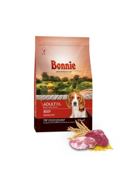 Bonnie Sığır Etli Yetişkin Köpek Maması 2,5 Kg