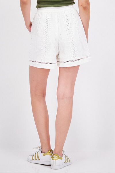 Esprit Women Textured Basic Short, White
