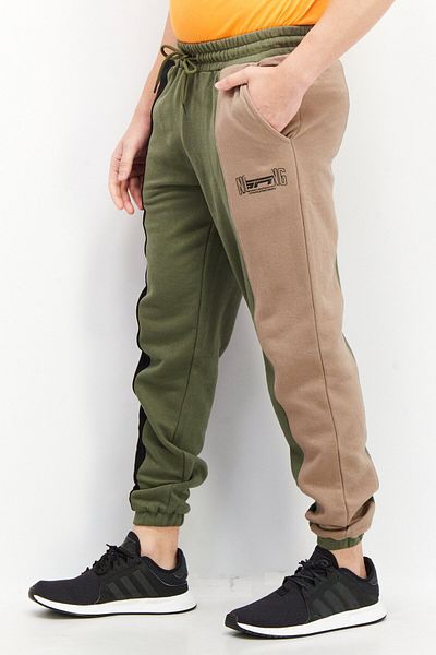 Good For Nothing Men Regular Fit Printed Jogger Pants, Dark Green Combo