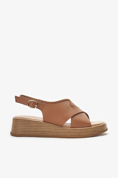 Louis Cardy Holly Tan Genuine Leather Women's Sandals