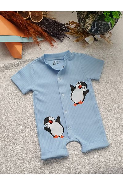 JAKC WAYS 100% Cotton Penguin Patterned Short Sleeve Shorts Jumpsuit / Baby Bodysuit / Children's Bodysuit Shorts