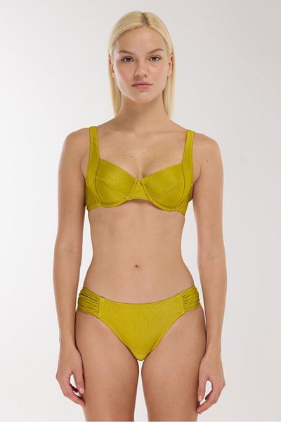 AYYILDIZ 4528 Green Glitter Cupless Bikini Set