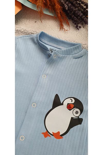 JAKC WAYS 100% Cotton Penguin Patterned Short Sleeve Shorts Jumpsuit / Baby Bodysuit / Children's Bodysuit Shorts