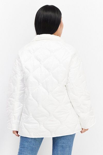 Asos Design Women Solid Quilted Puffer Jackets, White
