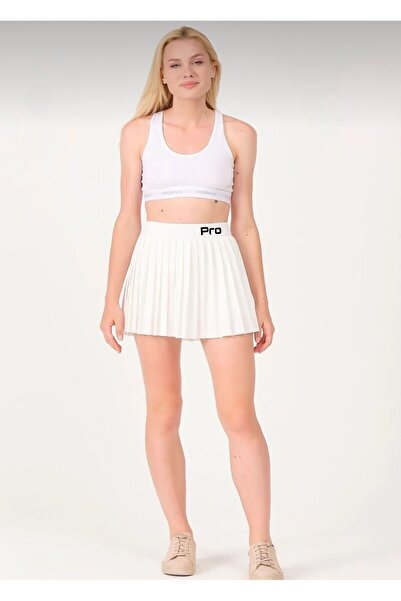 Genel Markalar Yeni Sezon Pro Yazılı Şortlu Tenis Eteği