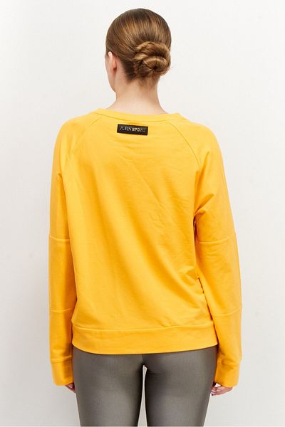 Plein Sport Women Sportswear Fit Outdoor Crop Sweatshirt, Orange