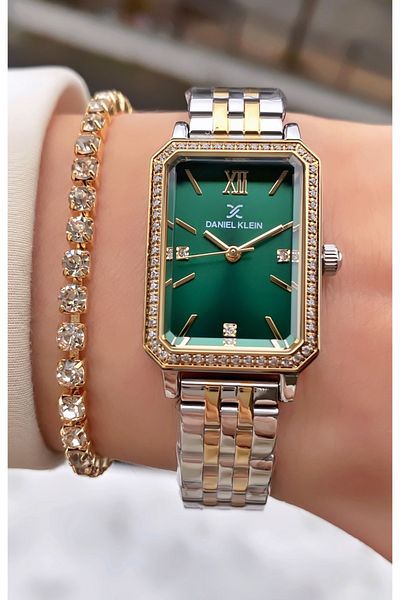 Daniel Klein Gold Colored Women's Wristwatch and Bracelet Gift