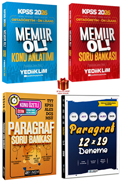 Yediiklim Yayınları KPSS Ortaöğretim-Önlisans Memur Konu Anlatımı+Memur Soru ...