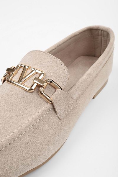 Shoeberry Γυναικείες μπαλαρίνες Sufe Beige Suede με αγκράφα