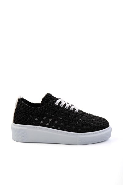 Bambi Siyah Leather Kadın Sneaker K01303018616