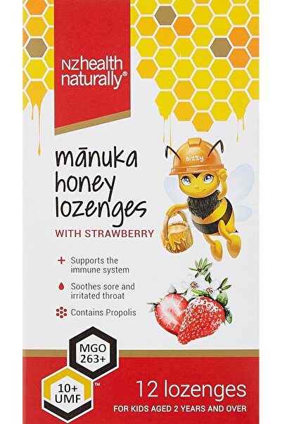 NZ HEALTH Naturally Manuka Honey Lozenges - Kids 2yrs and above | 12 Lozenges...