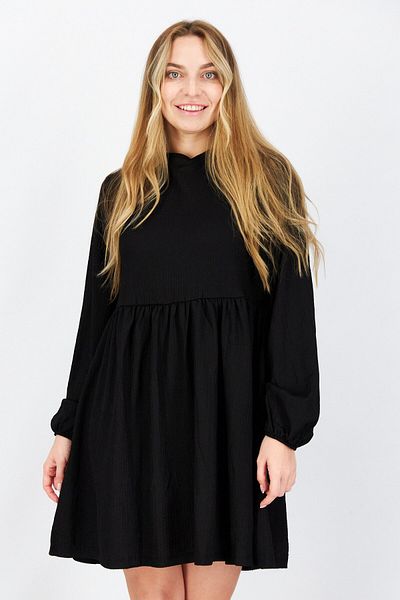 NA-KD Women Textured Mini Dress, Black