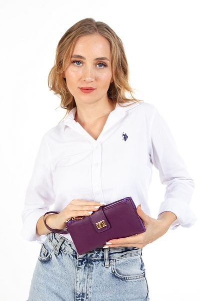 NEWISH POLO ACCESSORIES Women's Paper, Coin Compartment Wallet, Portfolio Wallet with Card Holder Wrist Strap