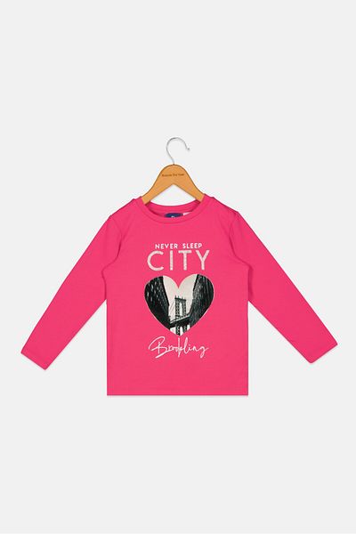 Chicco Toddlers Girl Graphic Print Tee, Pink