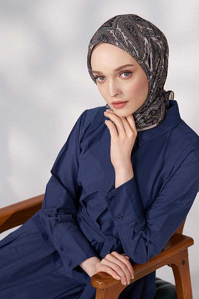 Madame Polo Φουλάρι Daisy Linda Pattern - Χακί
