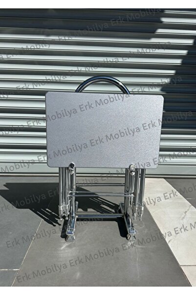 erk mobilya (GÜMÜŞ RENK) Çanta Zigon, Çanta Sehpa, Mebran Çanta Sehpa, Mdf Se...