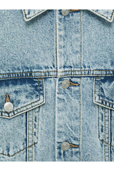 Kotty By Styli Washed Double Pocket Detail Denim Jacket