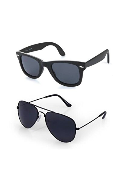 ModaLand İkili Uv 400 Cam Siyah Unisex Güneş Gözlüğü