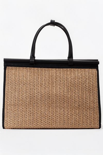 gio&mi Alina Raffia Paper Rope Straw Shoulder Bag