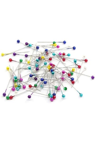 STOREMAX 200 Pieces Bulk Needle Colorful Head Set