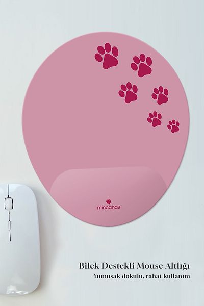 Mincanas Colorful Cat Themed Oval Mouse Pad with Wrist Support Mouse Pad