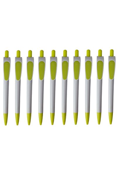 PIX Set 10 bucati, Pix Sing, design ergonomic, mina de culoare neagra, Lime