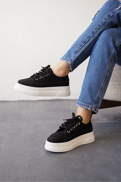 MODAADAM Pantofi sport de vară Blade Linen pentru femei - negru