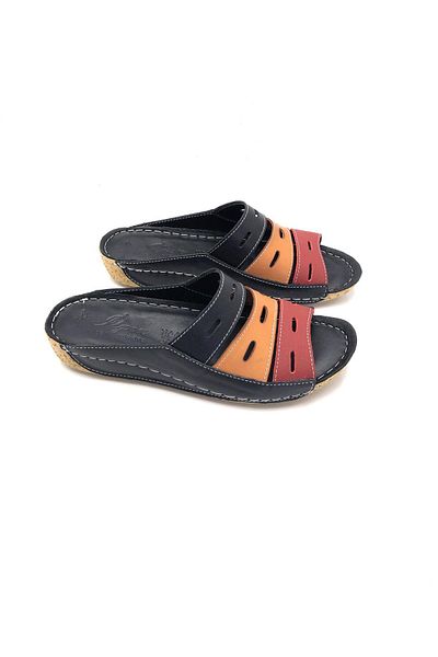 Derilax İlgen Genuine Leather Orthopedic Comfortable Lightweight Soft Women's Slippers