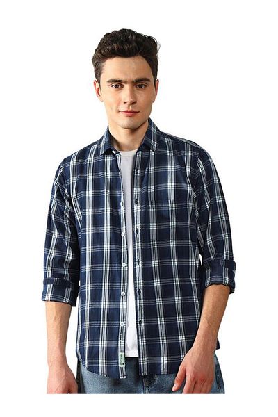 Dennis Lingo By Styli Checked Long Sleeves Casual Shirt