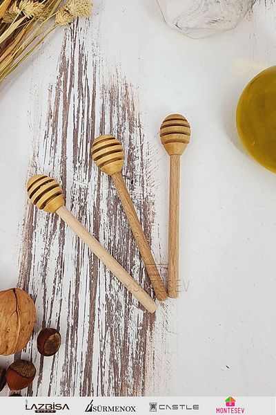 MONTESEV Wooden Board Serving Honey Jam Spoon Kitchen Spoon Set Wooden Spoon