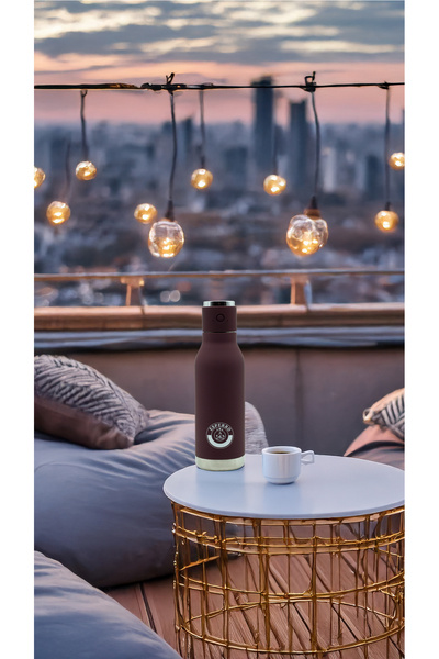 Esperro Bluetooth Hoparlörlü Paslanmaz Çelik Bordo Termos 500 Ml, Bt60