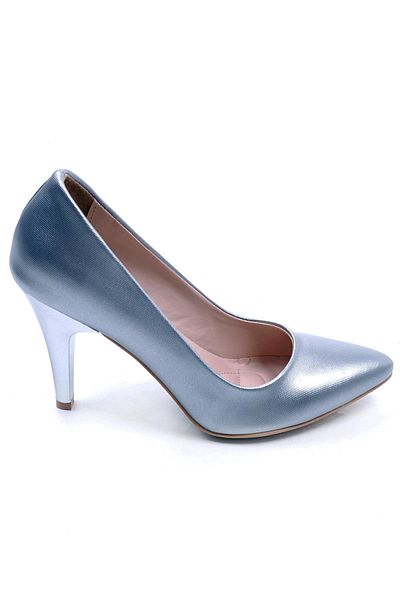 Ustalar Ayakkabı Çanta Pantofi stiletto cu toc de damă argintii 360.501