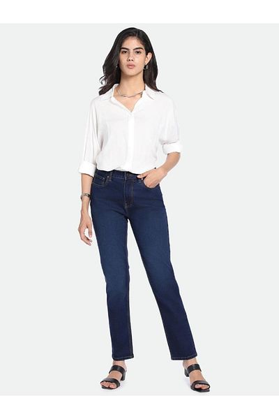 Dennis Lingo By Styli Mid Wash Slim Fit High-Rise Jeans