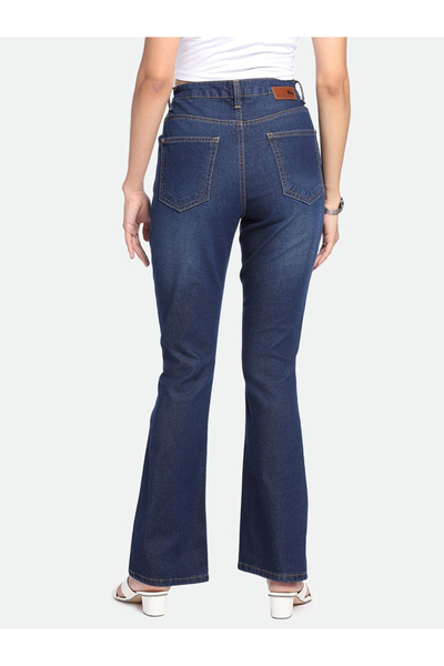 Dennis Lingo By Styli Bootcut High-Rise Clean Look Light Fade Stretchable Jeans