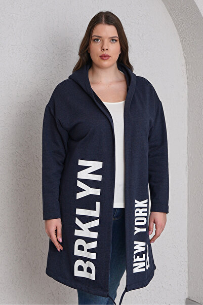 Büyük Moda 54386 Printed Cardigan Without Pockets