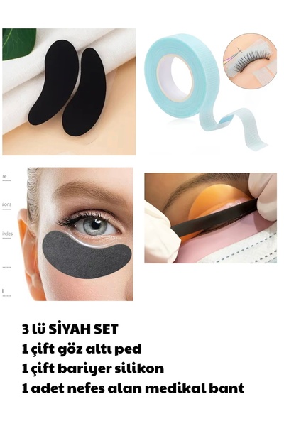 DFCOSMETICS Lifting Seti 1 Çift Gözaltı Pedi, 1 Çift Bariyer Silikon, 3 Farkl...