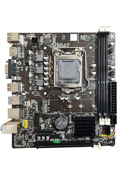 TURBOX B75(H61) Sata,m2 Ddr3 1600mhz Usb 3.0 Vga Hdmi Ses G.lan