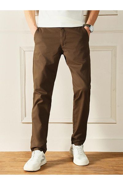 Dennis Lingo By Styli Slim Fit Mid-Rise Cotton Chinos