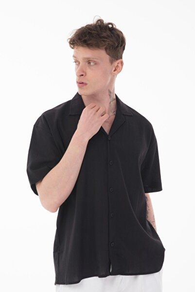 Rocqerx R-6045 Πουκάμισο με κοντό μανίκι με λαιμόκοψη