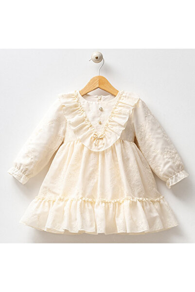 Alya&Alin Baby Çiçekli Fırfırlı Elbise