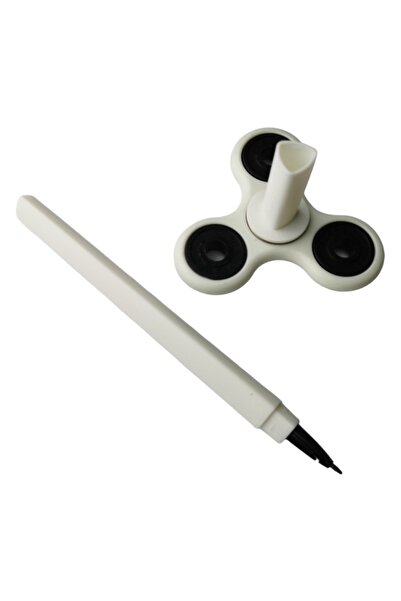 PIX Set 5 bucati, Pix cu suport rotativ tip Spinner, triunghiular, alb