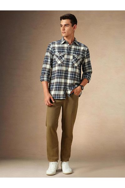 Dennis Lingo By Styli Plaid Flannel Long Sleeves Shirt