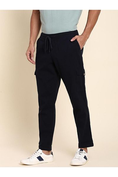 Dennis Lingo By Styli Mid Rise Plain Casual Cargos Trousers