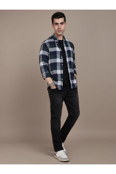 Dennis Lingo By Styli Checked Long Sleeves Casual Shirt
