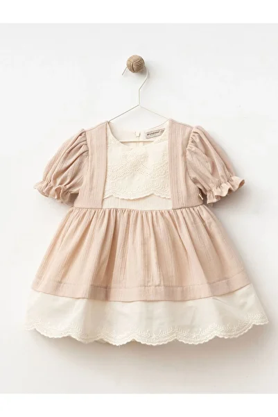 Cherrys Bebek Cotton Crinkle Roba Brodeli Baby Girl Dress