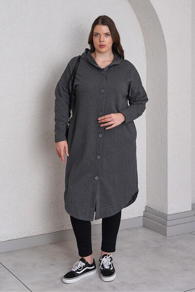 Büyük Moda TRICO CARDIGAN LUNG CU GLUGĂ