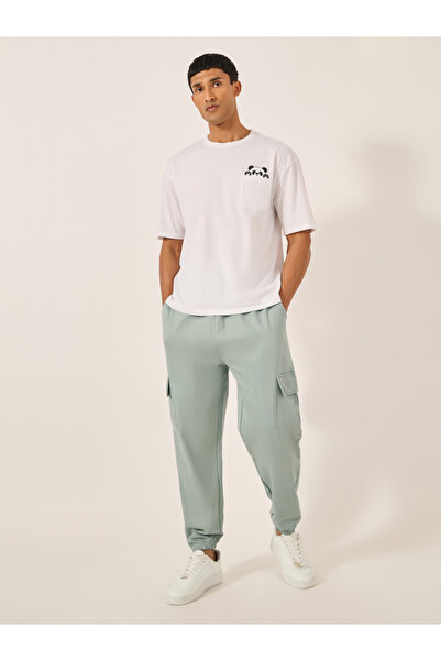Styli Mid Rise Oversized Elasticated Hem Cargo Joggers